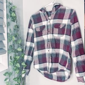 hooded flannel